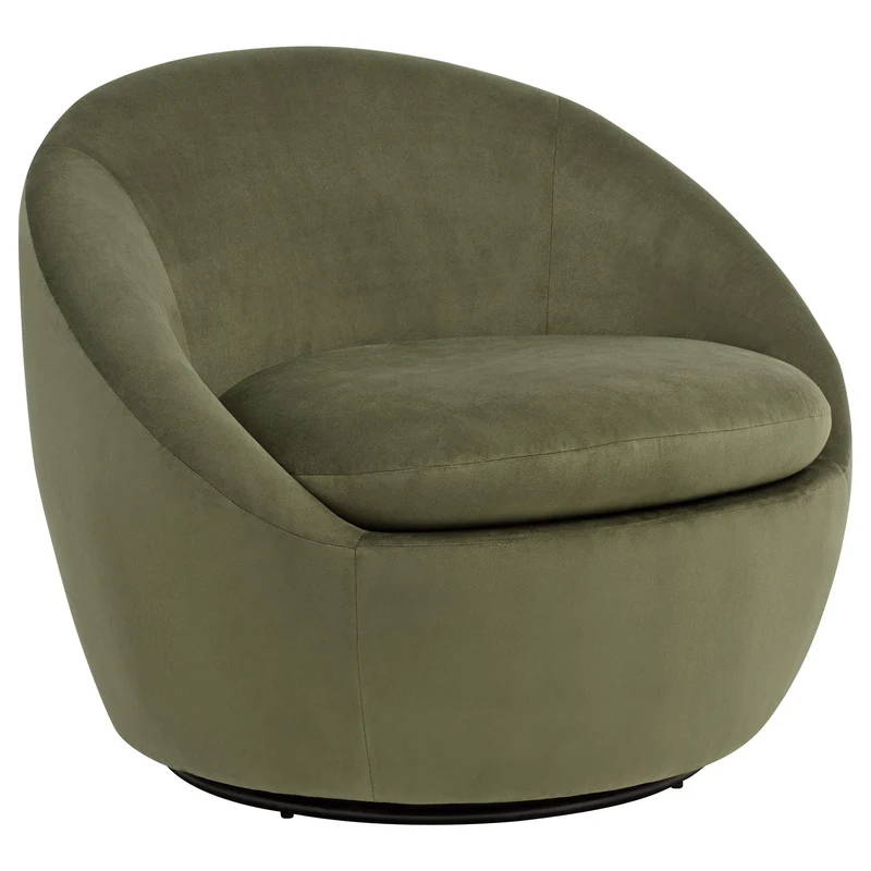 Coaster Furniture Myernick 903229 Velvet Upholstered Swivel Accent Chair - Olive