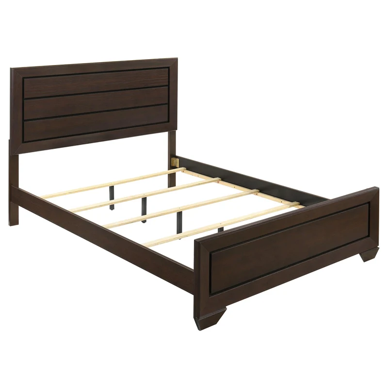 Coaster Furniture Kauffman 204391Q Wood Queen Panel Bed - Dark Cocoa