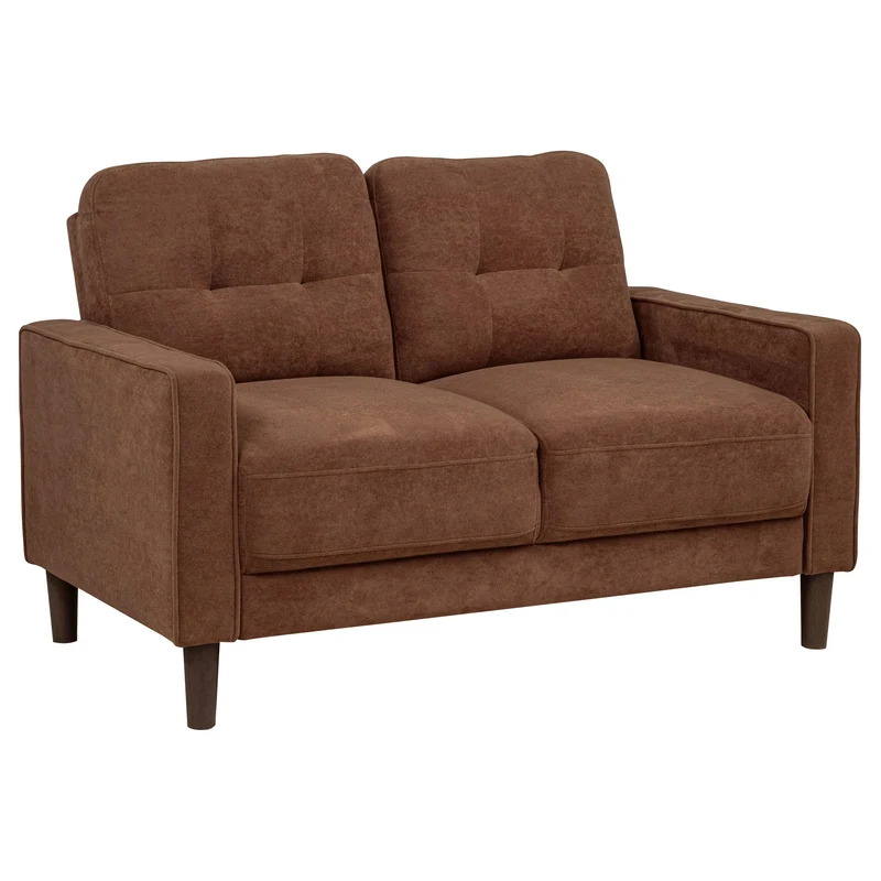 Coaster Furniture Bowen II 509972 Fabric Upholstered Track Arm Loveseat - Rust
