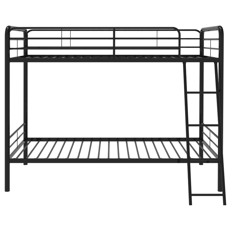 Coaster Furniture Carson 460334BLK Metal Twin Over Twin Bunk Bed - Glossy Black