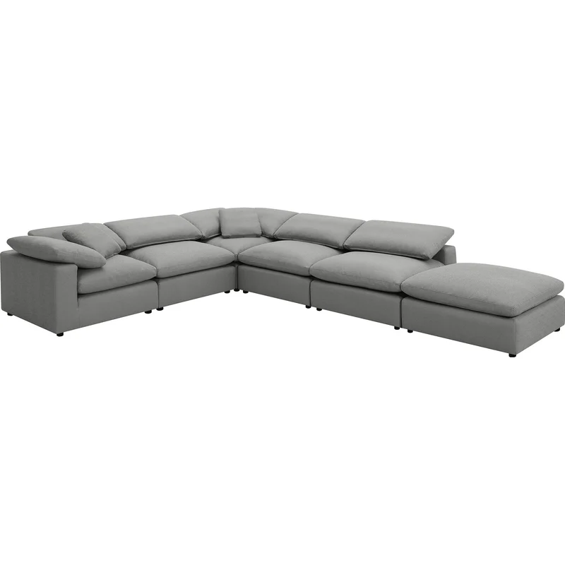 Coaster Furniture Raleigh 551754-SET 6 pc Boucle Upholstered Modular Sectional - Grey