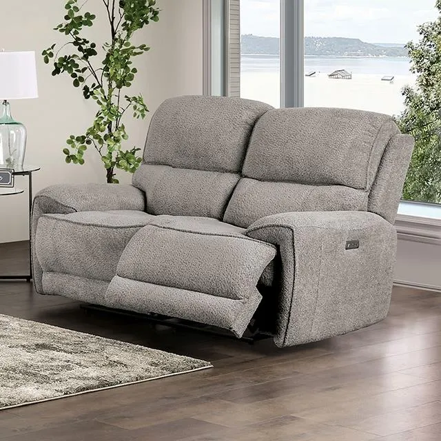 Furniture of America Morcote FM62001LG-LV-PM Power Loveseat
