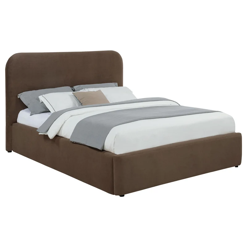 Coaster Furniture Anders 306037CHF Upholstered Full Storage Lift Platform Bed - Chocolate