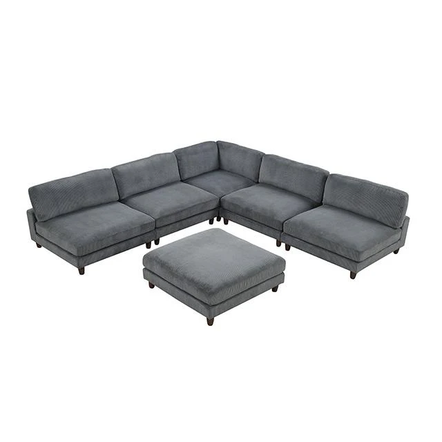 Furniture of America Dagenham FM6800GY-C Sectional