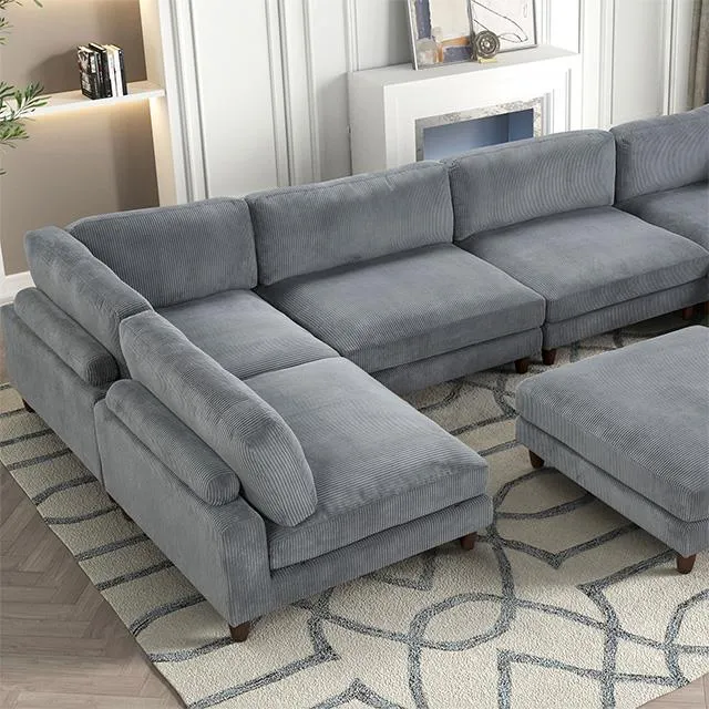 Furniture of America Dagenham FM6800GY-A Sectional