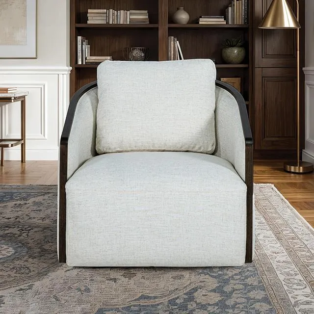 Furniture of America Zebina FM-AC6014WH-SW Swivel Chair