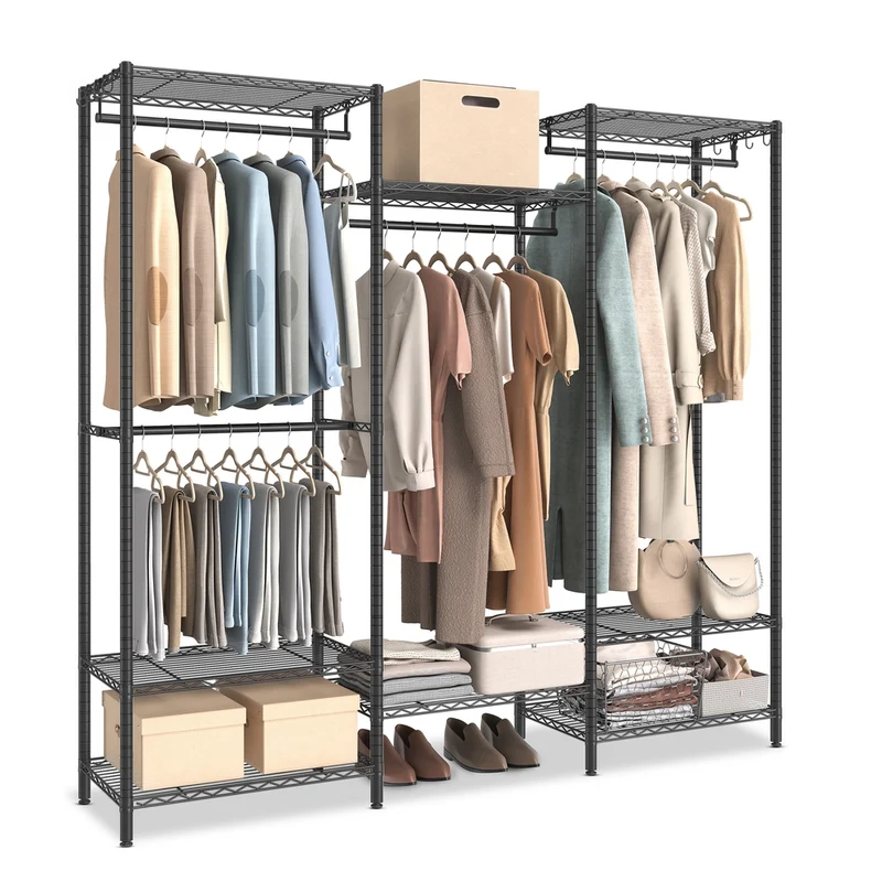 Armario de Ropa Metal con Estantes Ajustables
