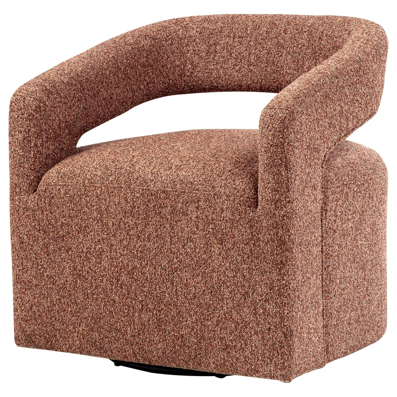 Coaster Furniture Westhill 907539 Boucle Upholstered Swivel Accent Chair - Berry