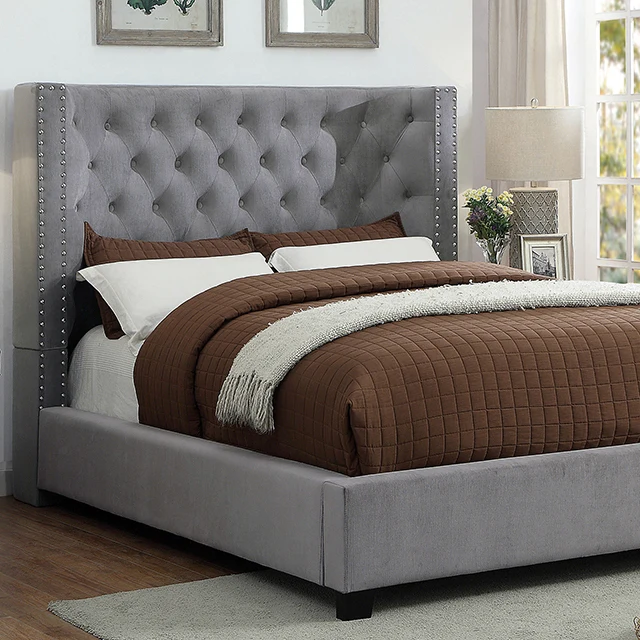 Furniture of America Carley California King Bed CM7775GY-CK-BED