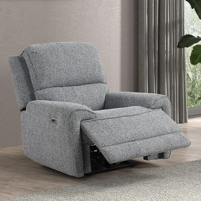 Furniture of America Morcote FM62001GY-CH-PM Power Recliner