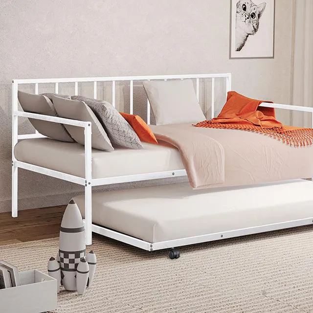Furniture of America Harmon FM1001WH Metal Daybed