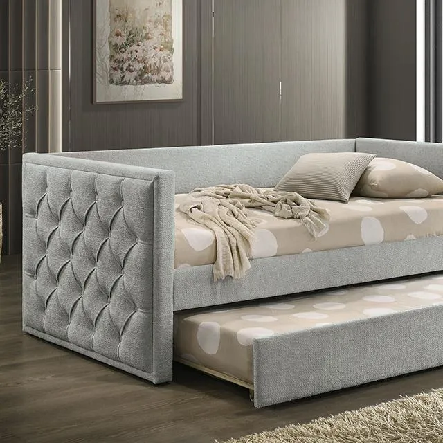 Furniture of America Renzi FM1202GY-BED Twin Daybed with Trundle