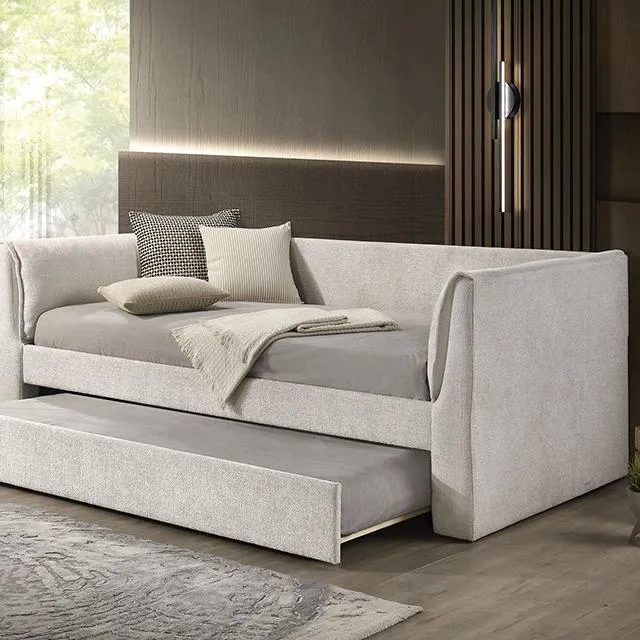 Furniture of America Upney FM1204WH-BED Twin Daybed with Trundle