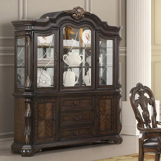 Furniture of America Leovanni FM31003DB-HB-SET Hutch And Buffet