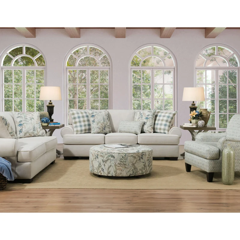 Behold Home 1421-02 Loveseat - Feather Cream