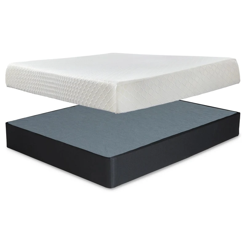 Sierra Sleep 10 Inch Chime Memory Foam M699M1 King Mattress and Foundation