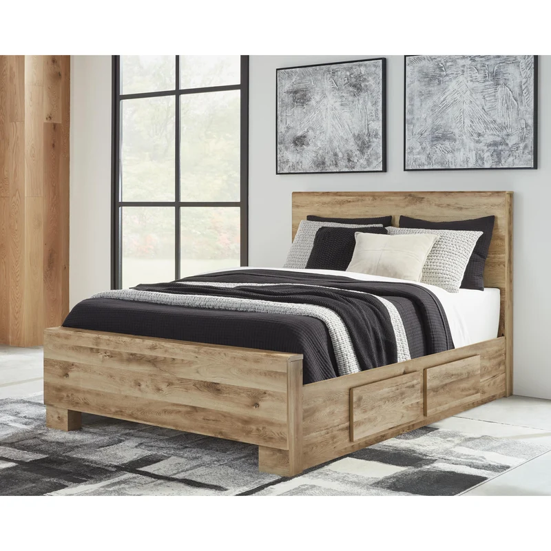 Signature Design by Ashley Hyanna B1050B32 Queen Panel Bed with 2 Side Storage
