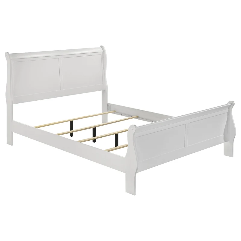 Coaster Furniture Louis Philippe 202441Q 47-inch Queen Sleigh Panel Bed - White