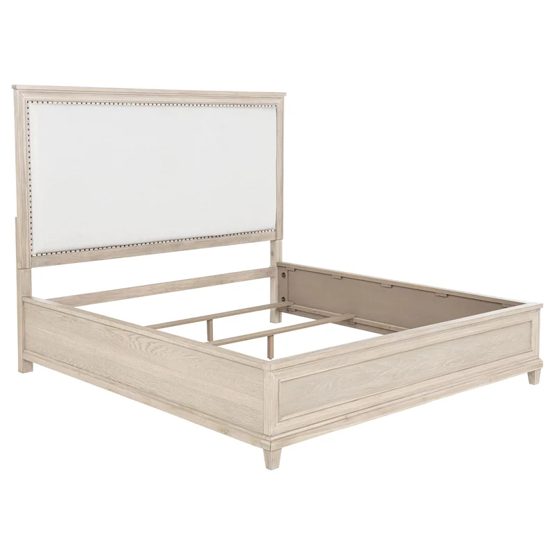Coaster Furniture Pembroke 215921KE 66-inch Eastern King Panel Bed - Washed Oak