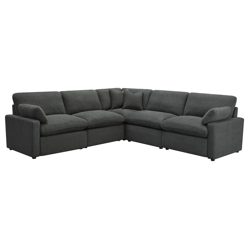 Coaster Furniture Collins 609530P 5 pc Modular Power Reclining Sectional - Dark Grey