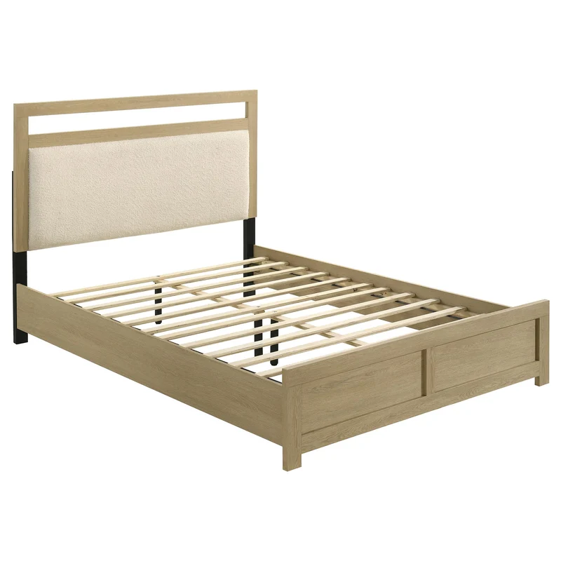 Coaster Furniture Hendricks 222651Q Queen Panel Headboard Platform Bed - Light Oak