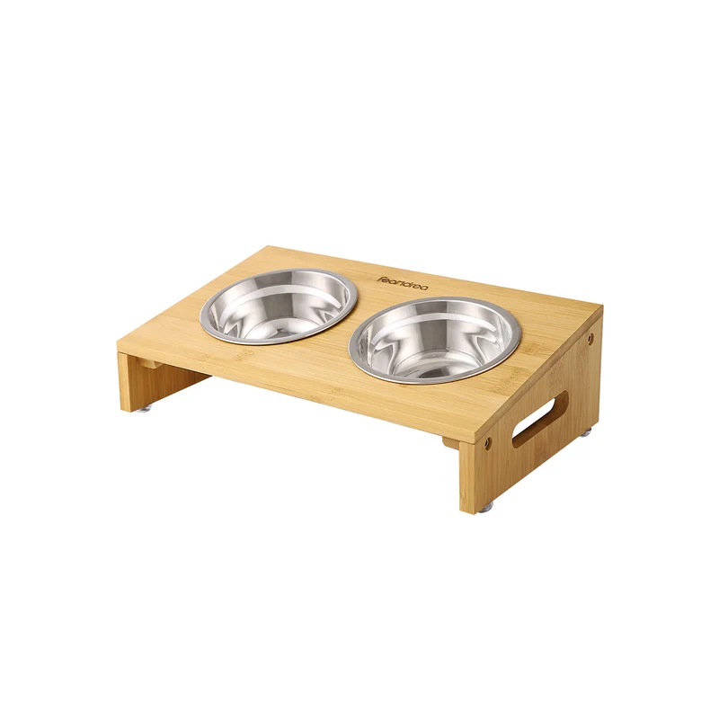 Comedero Elevado para Perros Natural