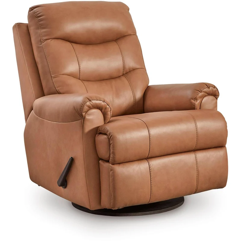 Signature Design by Ashley Flynwood Swivel Glider Leather Match Recliner PCU1340161