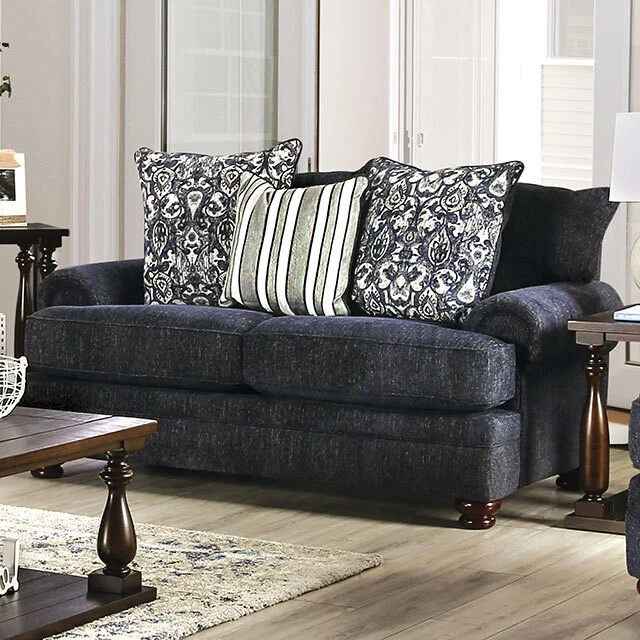 Furniture of America Hadleigh Stationary Fabric Loveseat SM5157-LV
