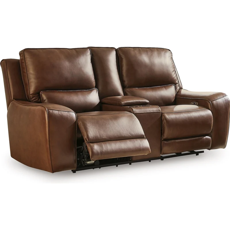 Signature Design by Ashley DeepWakes PCU6260718 Power Reclining Loveseat with Console and Adjustable Headrest