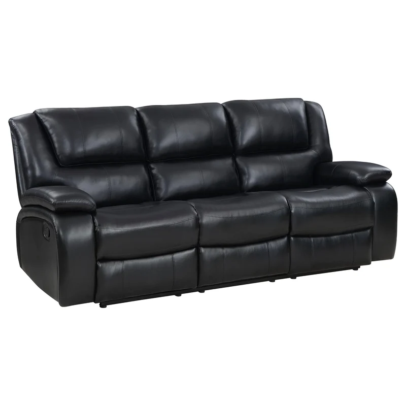 Coaster Furniture Camila 610244 Upholstered Motion Reclining Sofa - Black