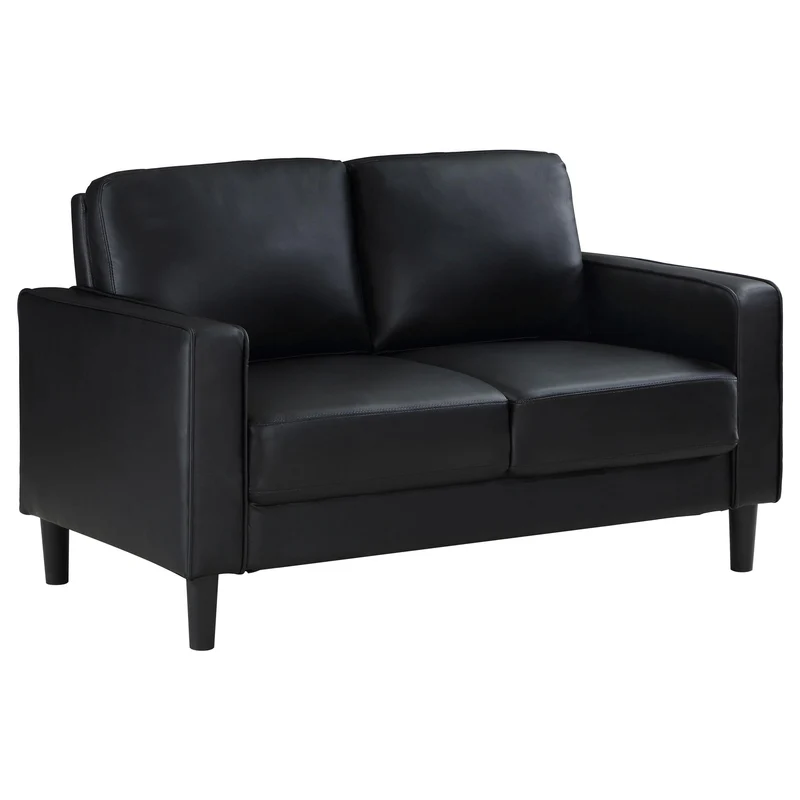 Coaster Furniture Ruth 508362 Upholstered Track Arm Loveseat - Black