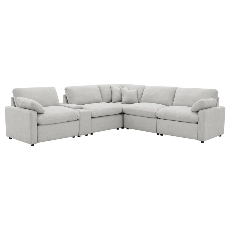 Coaster Furniture Collins 609560P-SET 6-piece Modular Power Reclining Sectional - Grey