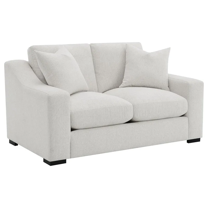 Coaster Furniture Ashlyn 552092 Fabric Upholstered Track Arm Loveseat - Sand