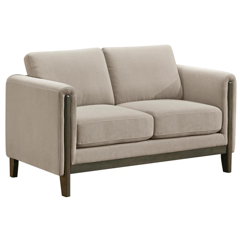 Coaster Furniture Islington 511102 Fabric Upholstered Panel Arm Loveseat - Taupe