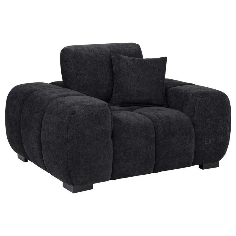Coaster Furniture Octavia 511063 Upholstered Track Arm Accent Chair - Black