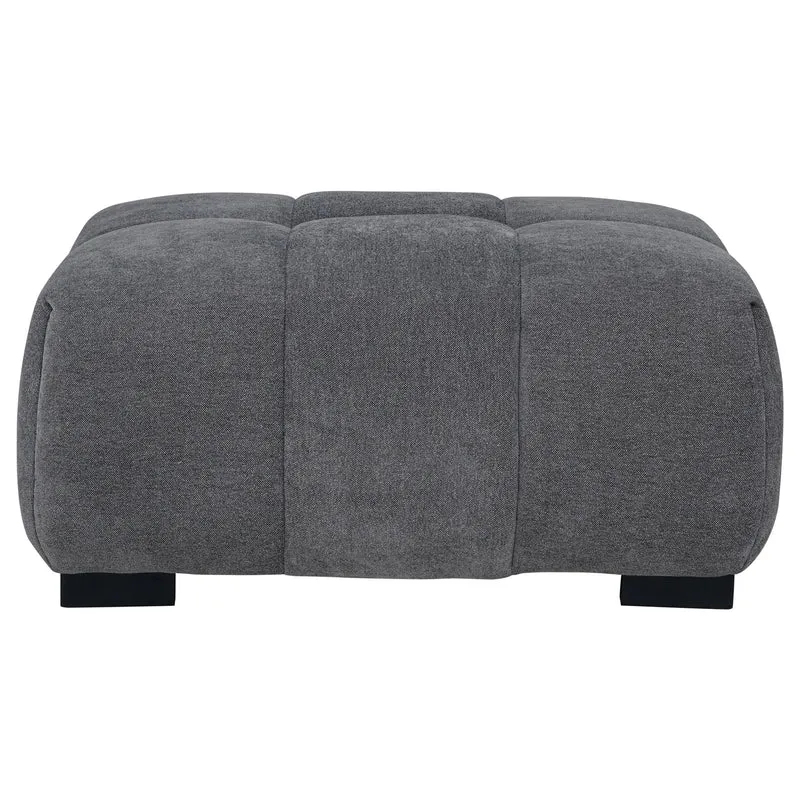 Coaster Furniture Octavia 509968 Upholstered Rectangular Ottoman - Charcoal Grey