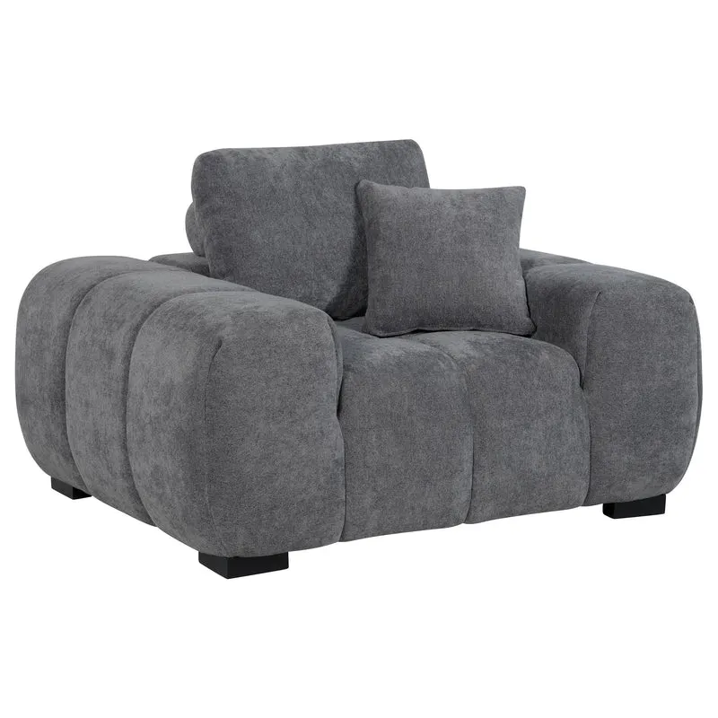 Coaster Furniture Octavia 509967 Upholstered Track Arm Accent Chair - Charcoal Grey