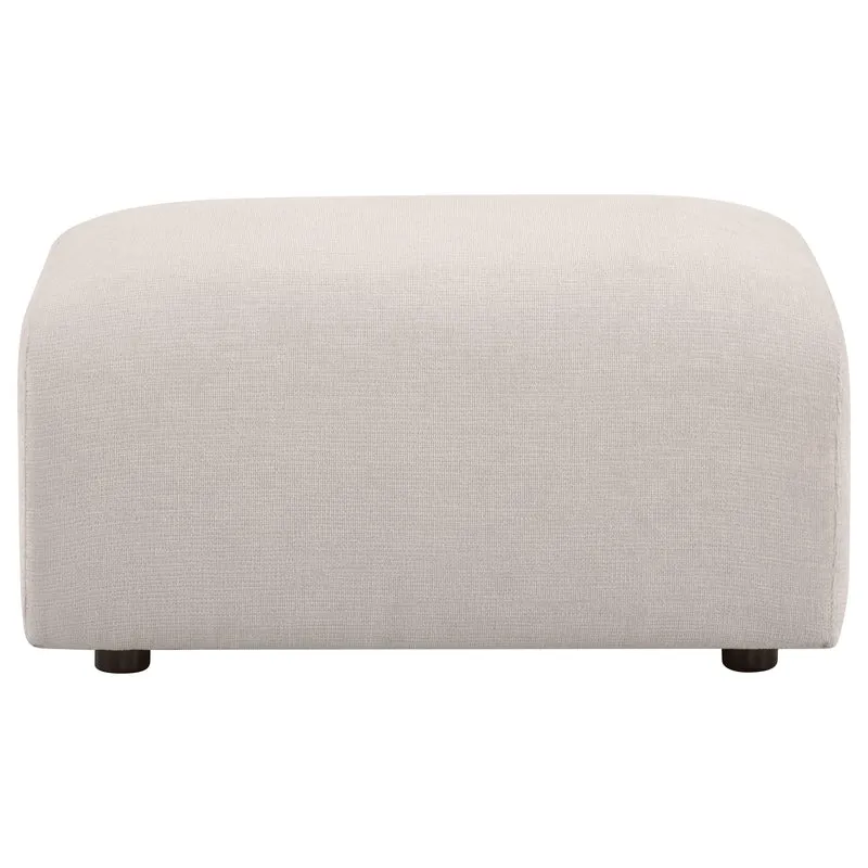Coaster Furniture Burnett 504958 Chenille Upholstered Ottoman - Ivory