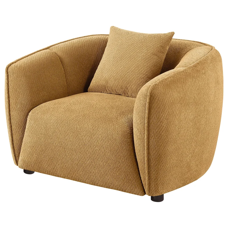 Coaster Furniture Aleisha 503063 Fabric Upholstered Accent Chair - Mustard Yellow