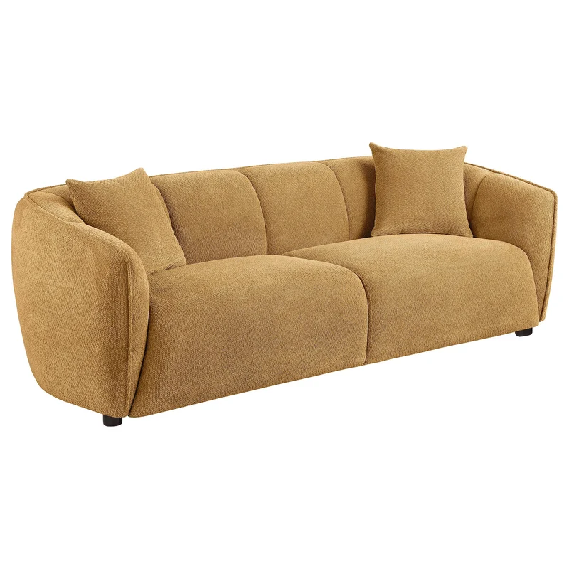 Coaster Furniture Aleisha 503061 Fabric Upholstered Sofa - Mustard Yellow