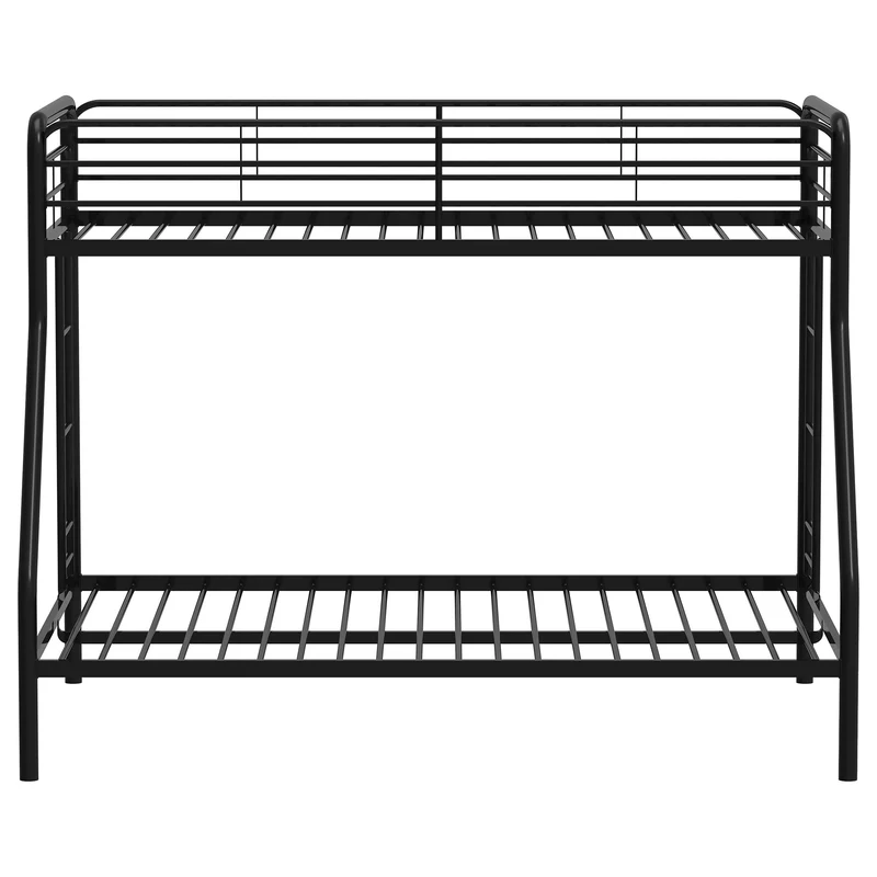 Coaster Furniture Carson 460340BLK Metal Twin Over Full Bunk Bed - Glossy Black