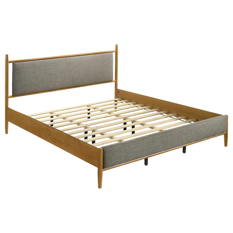 Coaster Furniture Mason 315914KE 46-inch Eastern King Panel Platform Bed - Light Brown