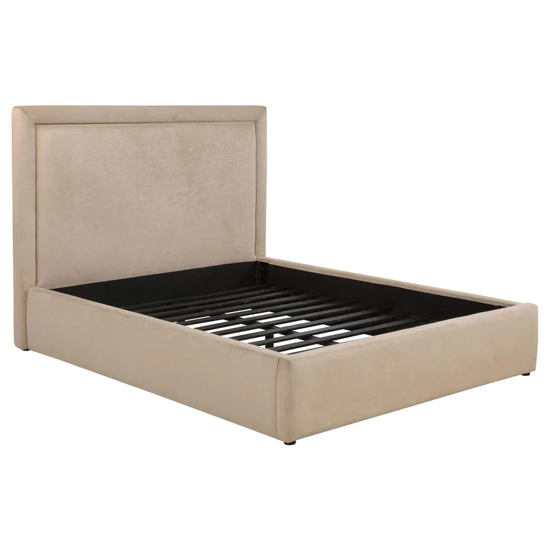Coaster Furniture Lawson 315835LKE 54-inch Upholstered Eastern King Platform Bed - Saddle