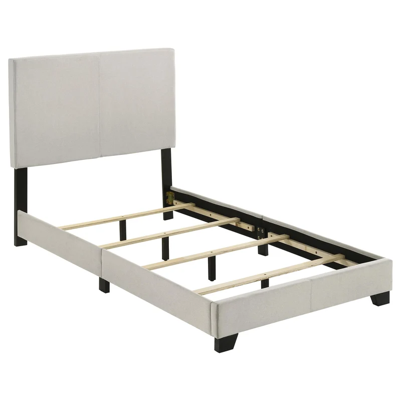 Coaster Furniture Dorian 300852T Fabric Upholstered Twin Panel Bed - Cream