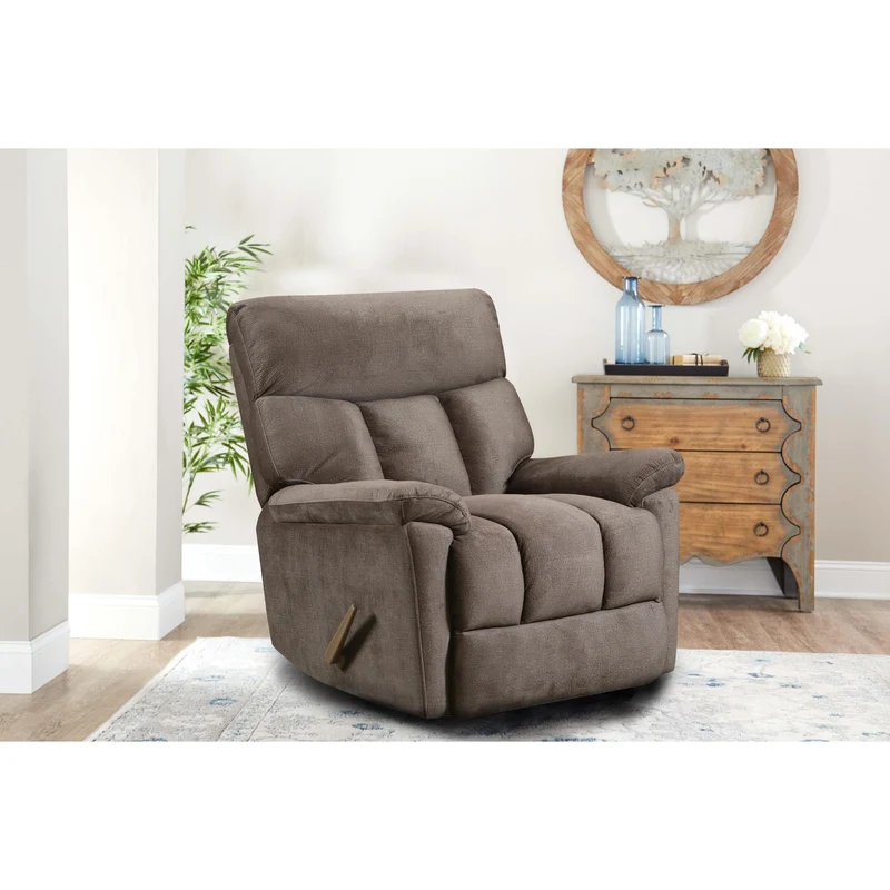 Behold Home 7580-65 Glider Recliner - Brookwood Chocolate