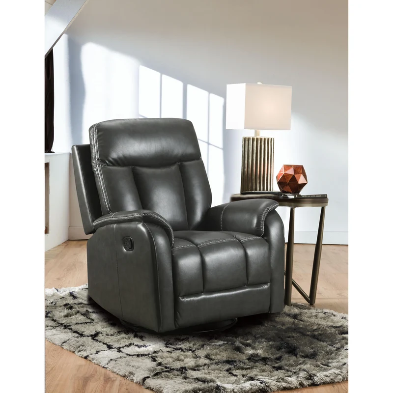Behold Home 106-65S Swivel Glider Recliner - Jamey Charcoal
