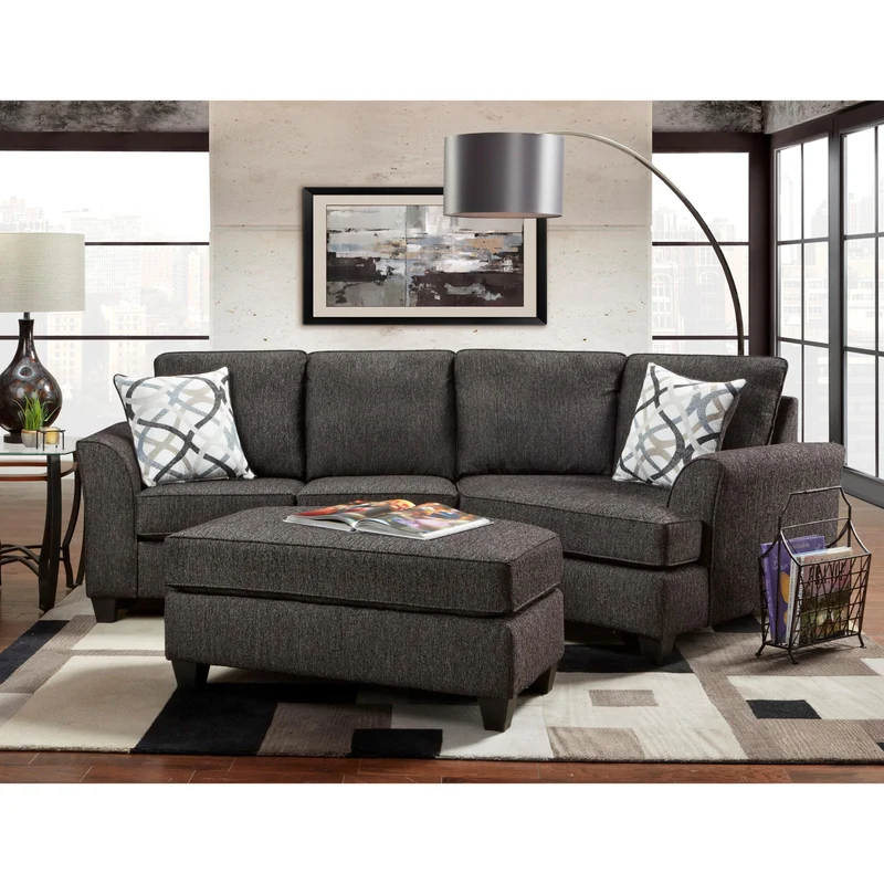 Behold Home 5200 3 pc Sectional Set - Tuxedo Onyx