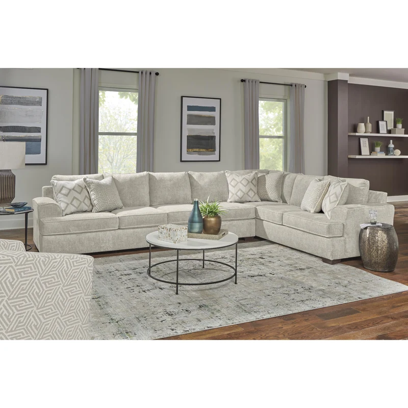 Behold Home 2580 3 pc Sectional (w Armless) - Ritzy Cream