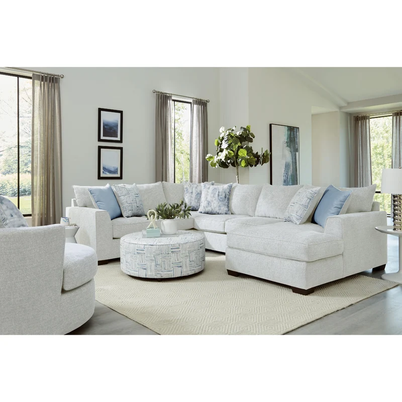 Behold Home 1530 3 pc Sectional - Rhodes Ivory