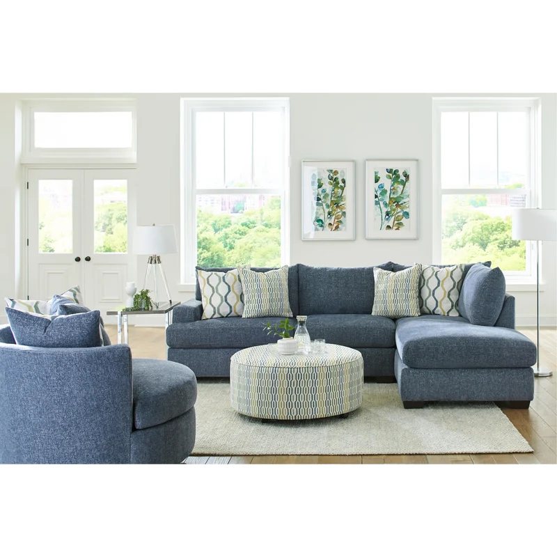 Behold Home 966 Round Ottoman w/ Castors - Tampa Bondi